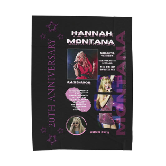 Hannah Montana 20th Anniversary Plush Throw Blanket
