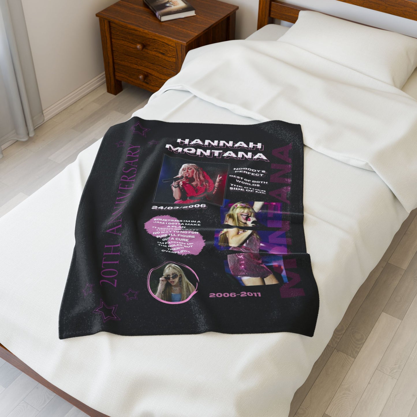 Hannah Montana 20th Anniversary Plush Throw Blanket