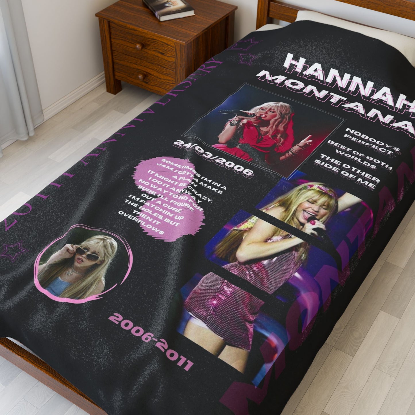Hannah Montana 20th Anniversary Plush Throw Blanket