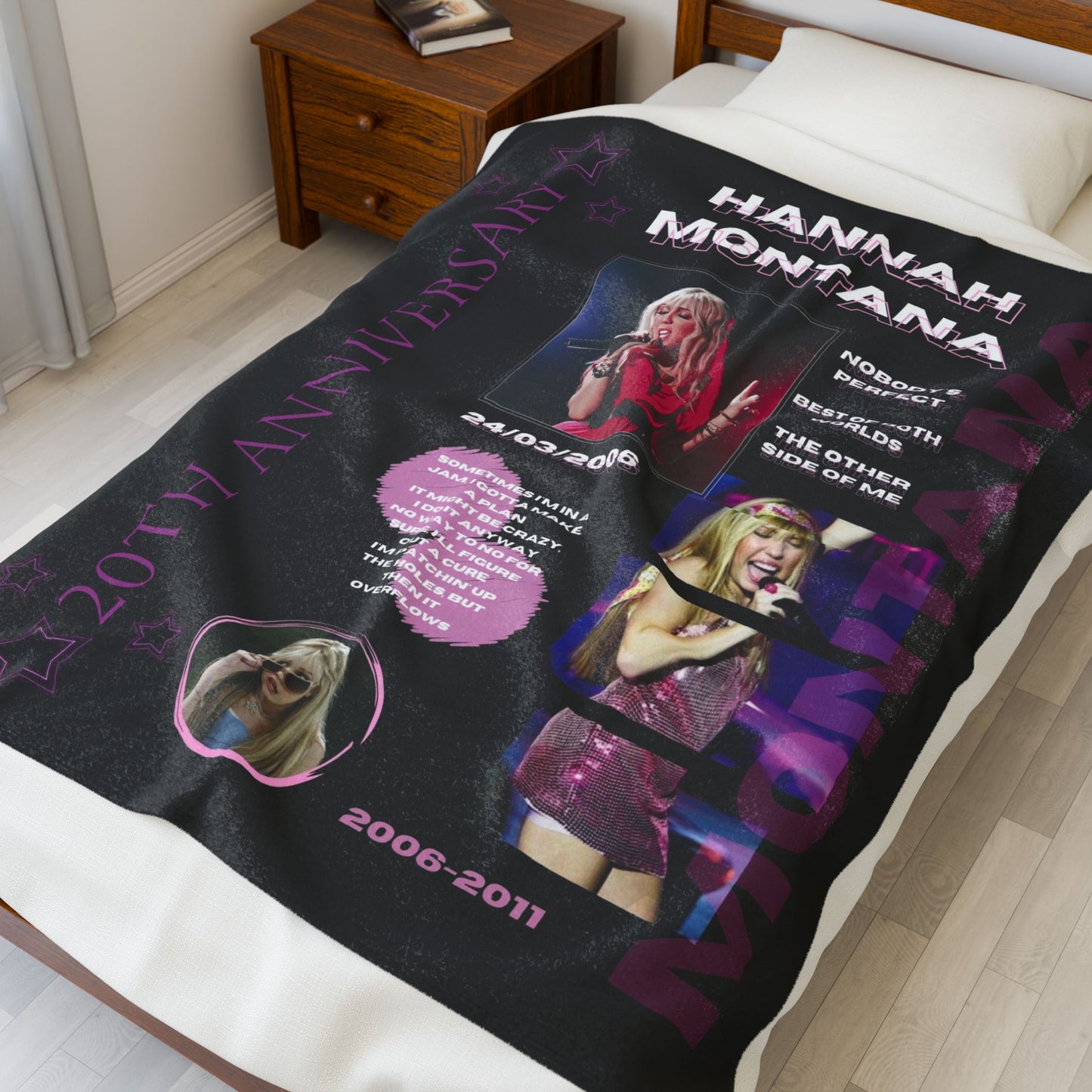 Hannah Montana 20th Anniversary Plush Throw Blanket